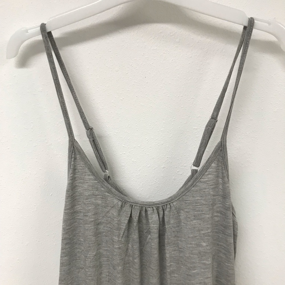 Women Grey Sundress With Lace Summer Causal Beach Party Dress tank top blouse - Picture 3 of 4